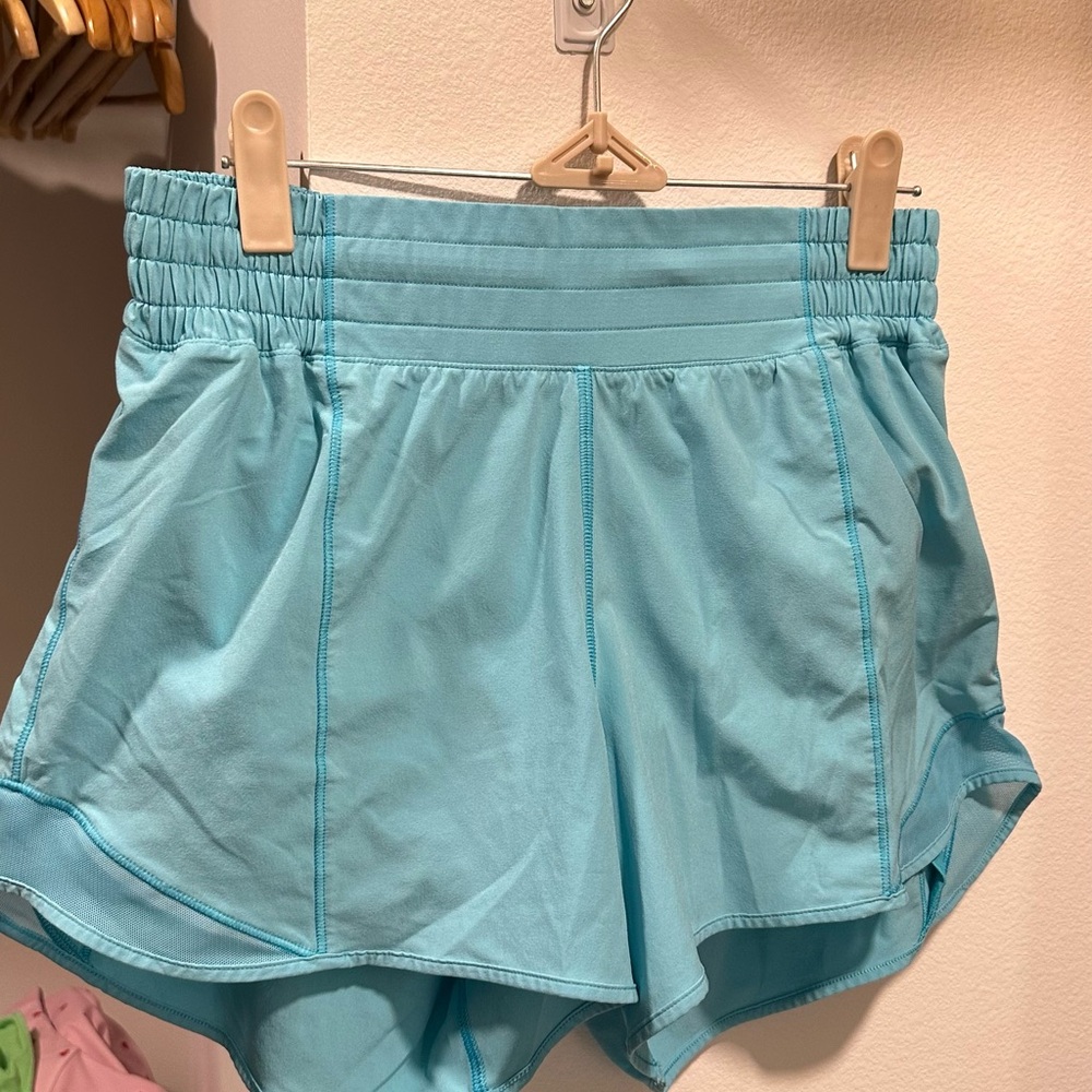 lululemon athletica Aqua Blue Athletic Shorts